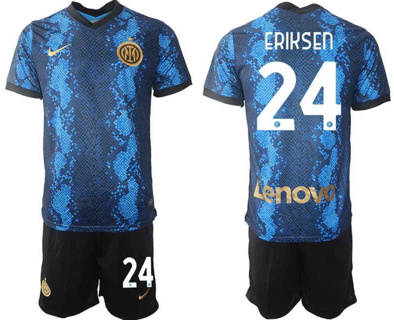 Men 2021-2022 Club Inter Milan home blue #24 Nike Soccer Jersey->inter milan jersey->Soccer Club Jersey